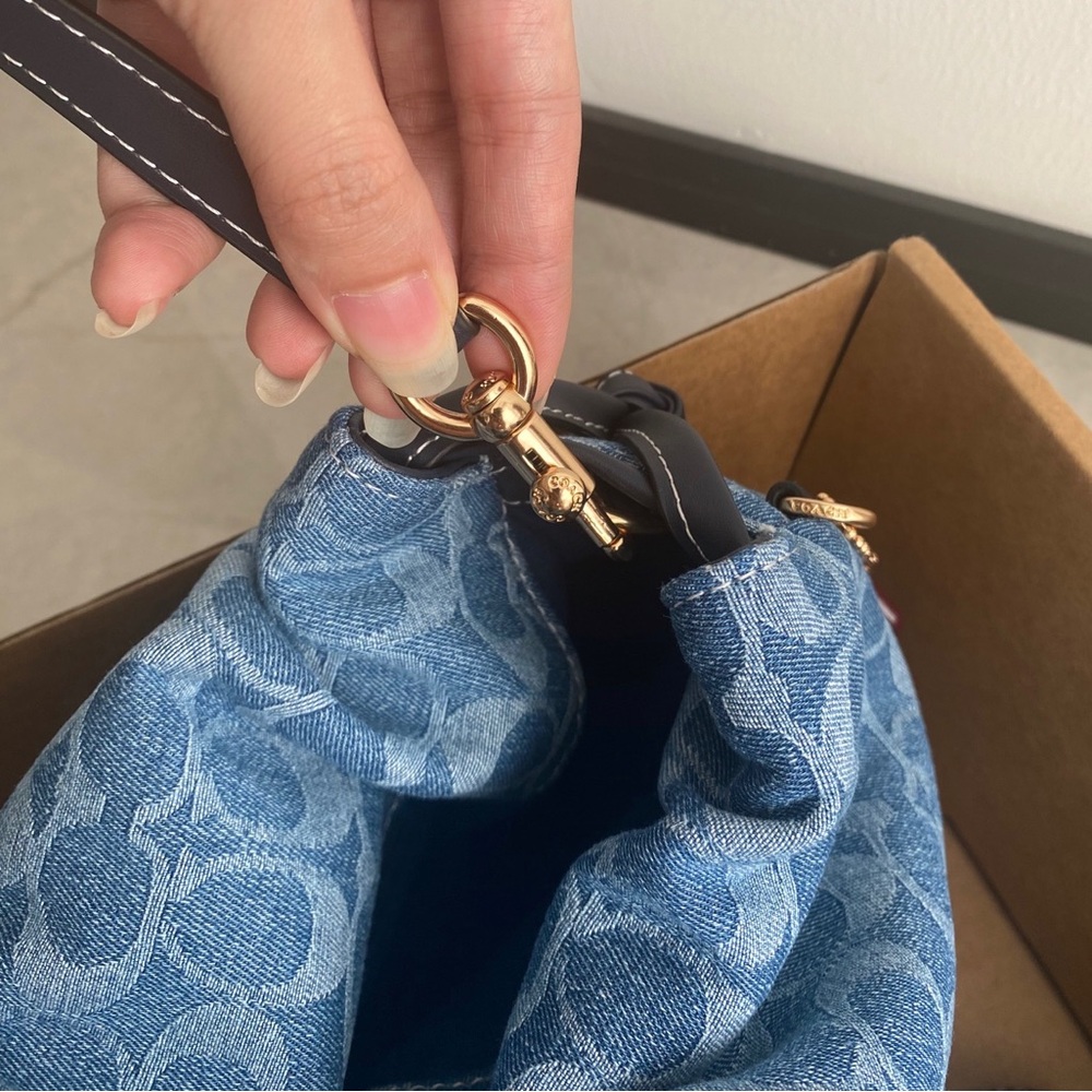 Coach Denim Cloud Bag Crossbody Handbag - Picture 7 of 9